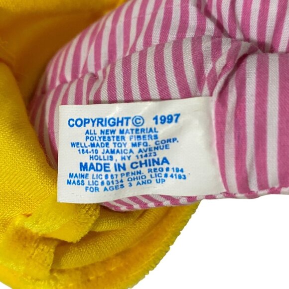 Vintage 90s Fickled Felicity Cloth Doll Girl Pink Hair Blue Eyes Smiling Face - Picture 6 of 6